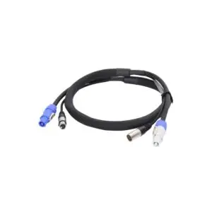 DMX (5-pin) & powerCON Hybrid Cable